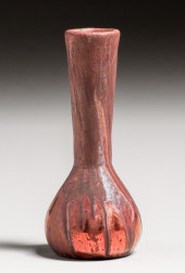 PEWABIC POTTERY IRIDESCENT RED