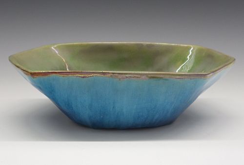 PEWABIC POTTERY LOW BOWLA Mid
