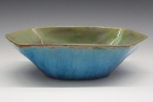 PEWABIC POTTERY LOW BOWLA Mid