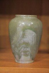 PEWABIC POTTERY VASE. Tapered