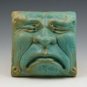 Pewabic tile in matte sea-gree