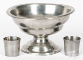 PEWTER BAPTISMAL BOWL, 19TH C.