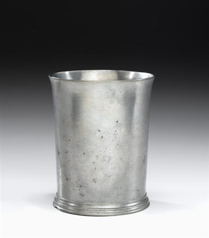 Pewter beaker    frederick bassett,