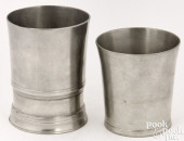 PEWTER BEAKERS BY THOMAS BOARD