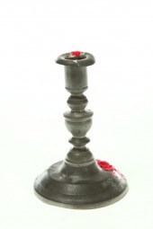 PEWTER CANDLESTICK.  Touch mar