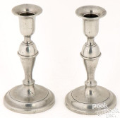 PEWTER CANDLESTICKS BY HENRY H