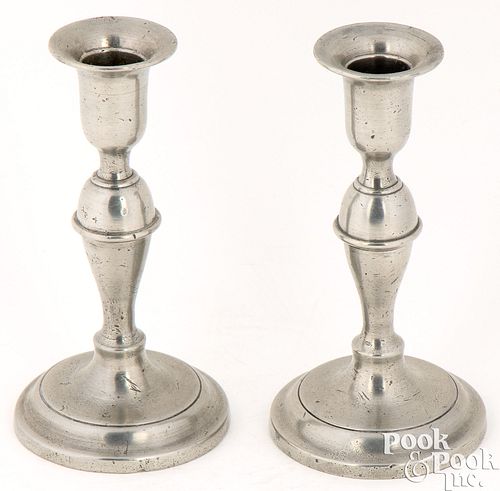 PEWTER CANDLESTICKS BY HENRY