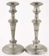 PEWTER CANDLESTICKS BY HENRY H