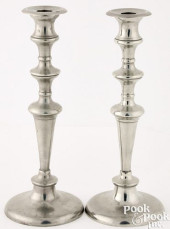 PEWTER CANDLESTICKS BY HENRY H