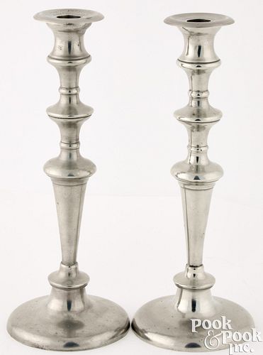 PEWTER CANDLESTICKS BY HENRY