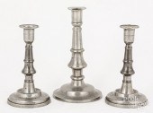PEWTER CANDLESTICKSPair of Ros