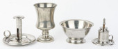 PEWTER CHALICE, 19TH C., ETC.<
