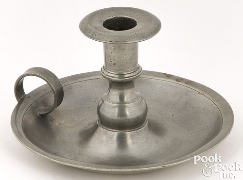 PEWTER CHAMBERSTICK BY BOARDMAN