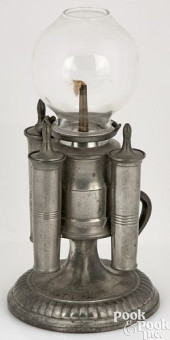 PEWTER CIGAR LAMP BY MERIDEN B