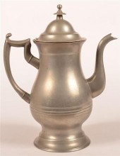 PEWTER COFFEE POT SIGNED R. GL