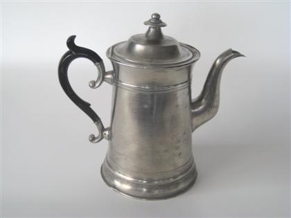 Pewter coffeepot    rufus dunham,
