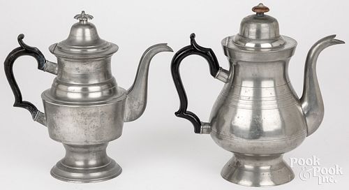 PEWTER COFFEEPOTS BY FREEMAN PORTER