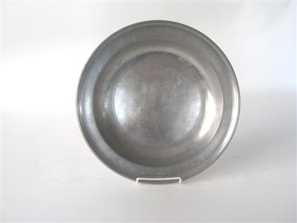 Pewter deep dish    jacob whitmore,