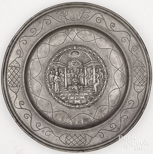 PEWTER DISHPewter dish, with