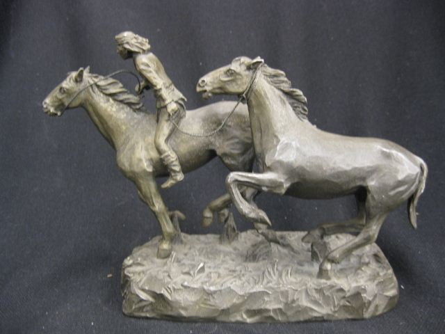 Pewter Figurine of an Indian and