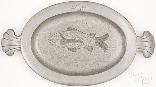 PEWTER FISH PLATTERPewter fish