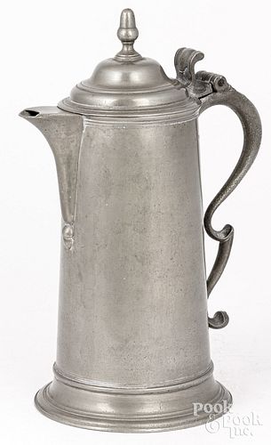 PEWTER FLAGON, CA. 1750Richard Pitt
