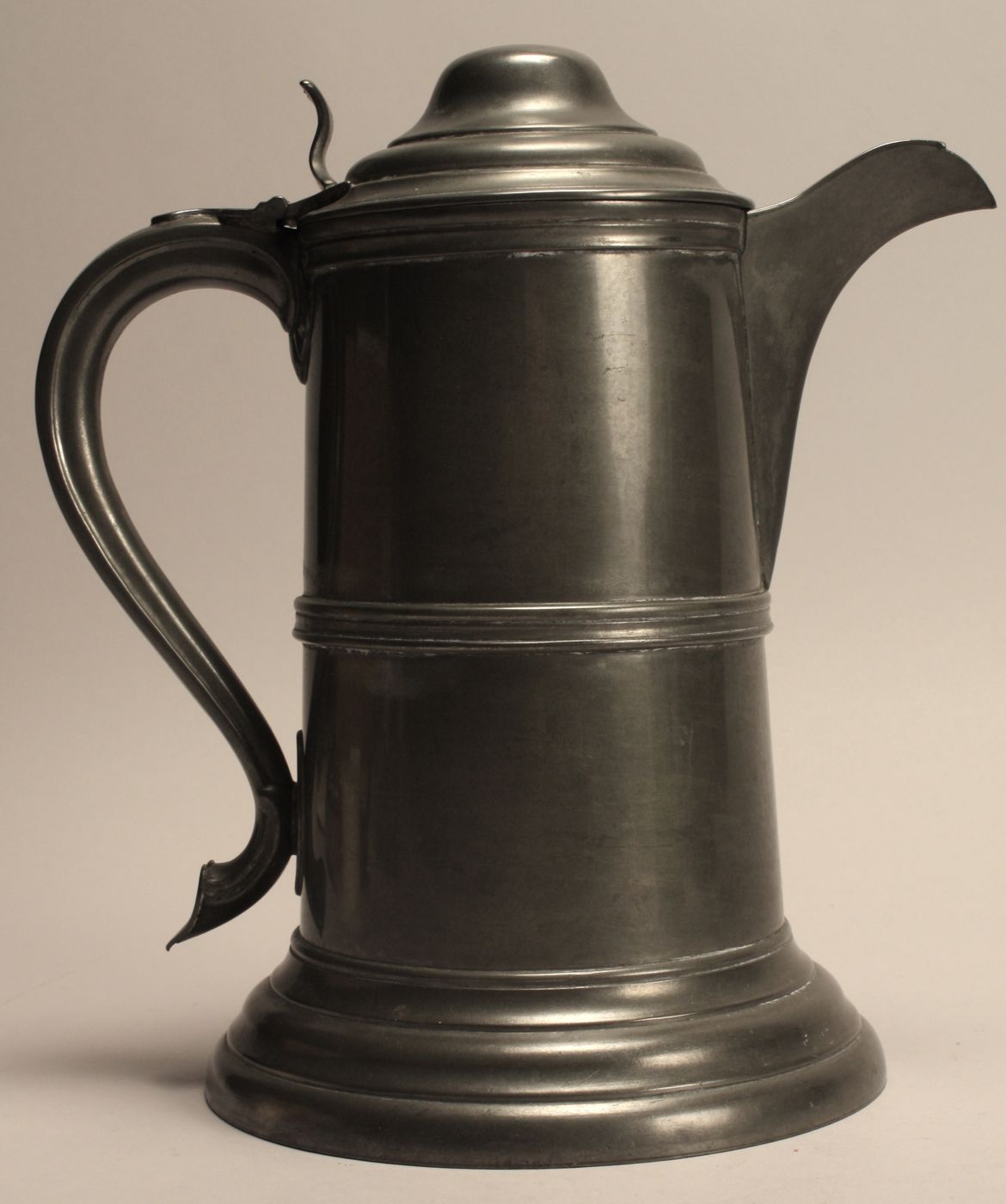 PEWTER FLAGONFirst Half of the 19th