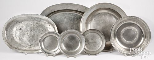 PEWTER FLATWARE, 18TH C.Pewter