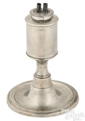 PEWTER FLUID LAMP BY G. NORRIS