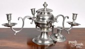 PEWTER FOUR-ARM CANDELABRUM, 1