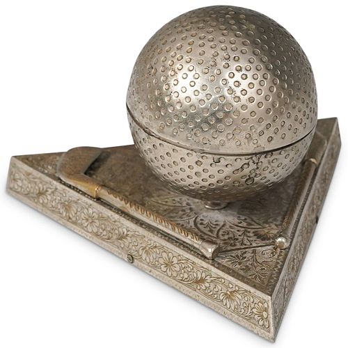 PEWTER GOLF MUSIC BOXDESCRIPTION: A