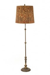 PEWTER & GOLT FINISH FLOORLAMP