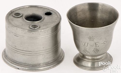 PEWTER INKWELL BY GAIUS FENN, NEW