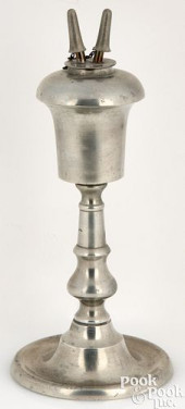 PEWTER LAMP BY ENDICOTT AND SU