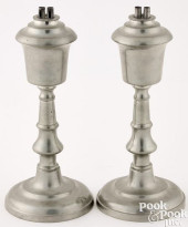 PEWTER LAMPS BY ROSWELL GLEASO