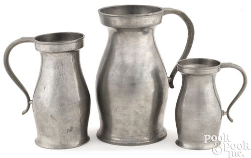 PEWTER MEASURES BY THE BOARDMAN