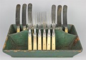 PEWTER MOUNTED BONE CUTLERY SE