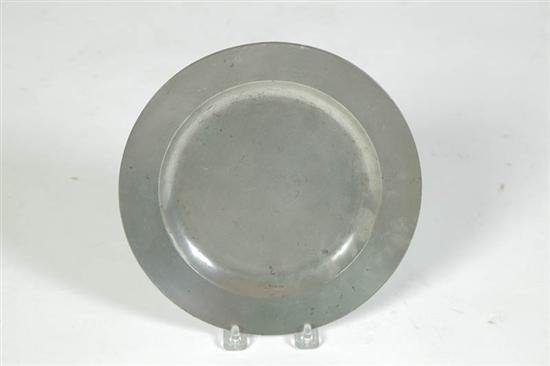 PEWTER PLATE.  Touch mark for