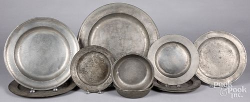 PEWTER PLATES AND CHARGERS,