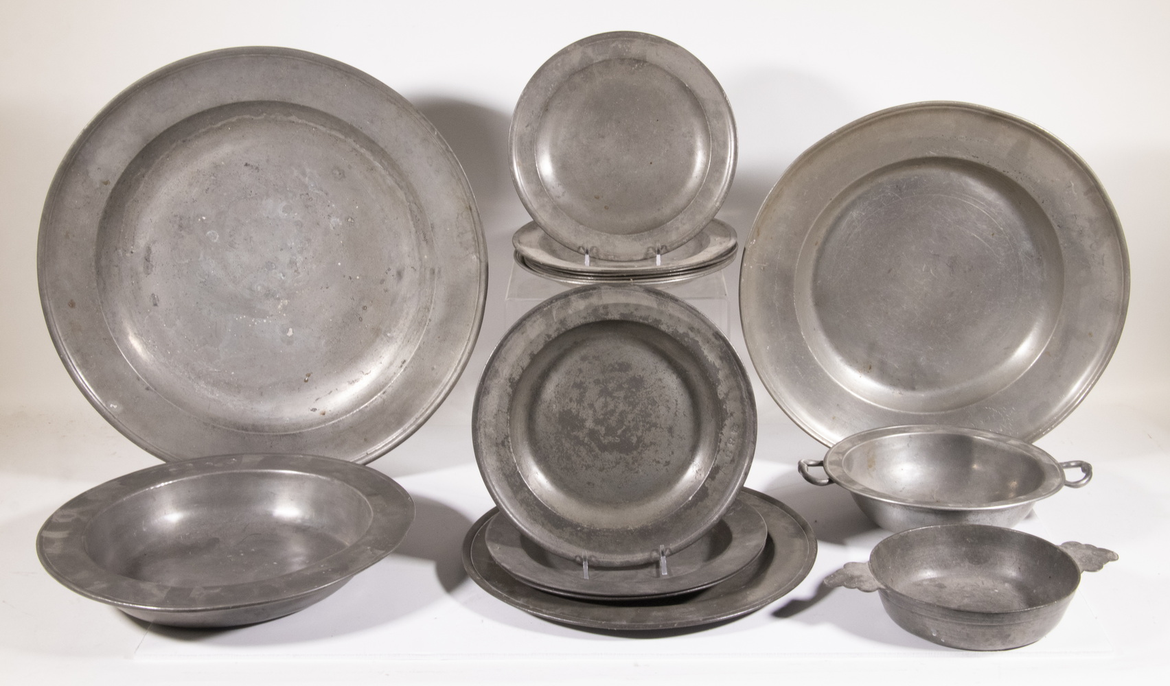 PEWTER PLATES & BOWLS Collection of