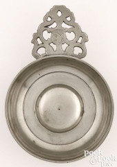 PEWTER PORRINGER BY WILLIAM CA