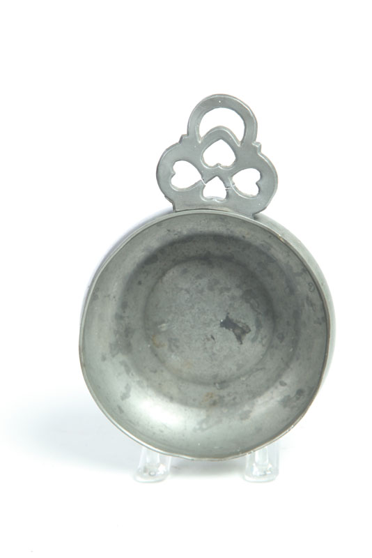 PEWTER PORRINGER.  New England  1st
