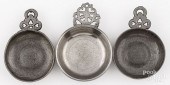 PEWTER PORRINGERS, EARLY 19TH