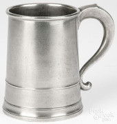 PEWTER QUART MUG, MID 19TH C.<