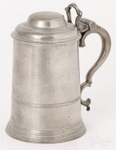 PEWTER QUART TANKARD, CA. 1800
