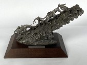 PEWTER STATUE - UPHILL STRUGGL
