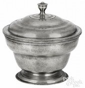 PEWTER SUGAR BOWL, ATTRIBUTED