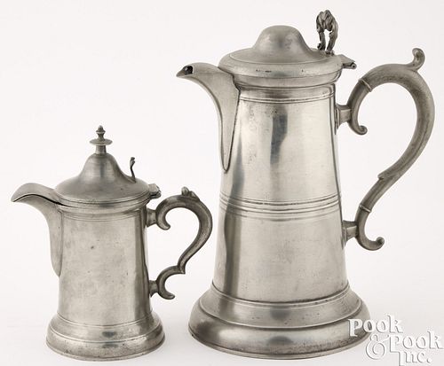 PEWTER SYRUP &AMP; FLAGON BY SELLEW