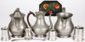PEWTER TABLEWARES, 19TH C., ET