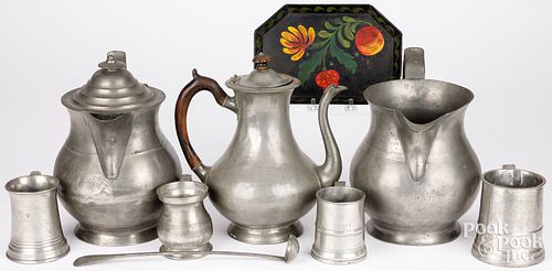 PEWTER TABLEWARES, 19TH C.,